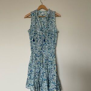 Poupette St Barth Floral Sleeveless Mini Dress Size M